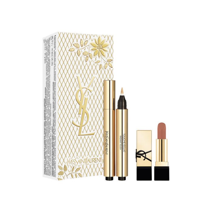COFFRET CADEAU TOUCHE ÉCLAT LE STYLO + MINI ROUGE PUR COUTURE NU MUSE