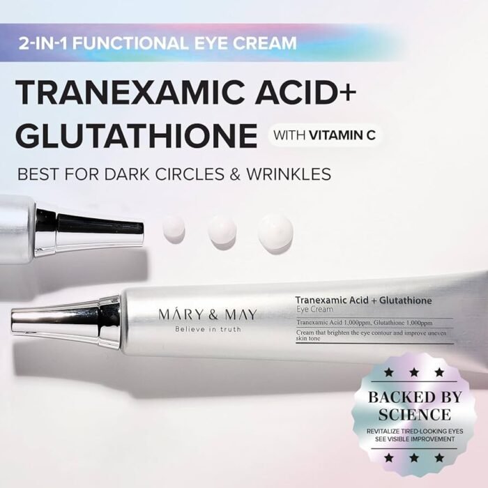 Mary & May - Tranexamic Acid + Glutathion Eye Cream 30g (sans emballage) – Image 3