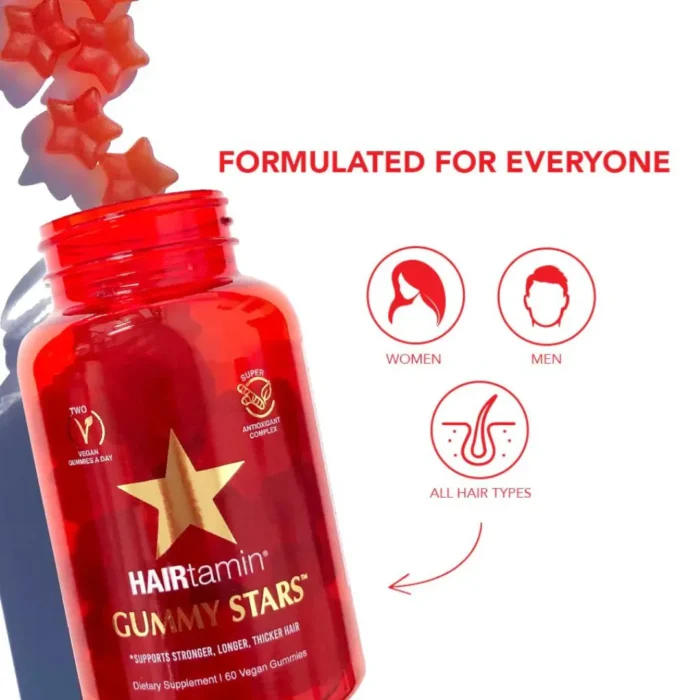 HAIRTAMIN – Gummy Stars 60 Gummies – Image 4