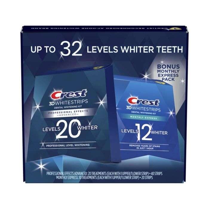 Crest 3D Whitestrips 32 Levels Whiter Teeth (20+10) Strips