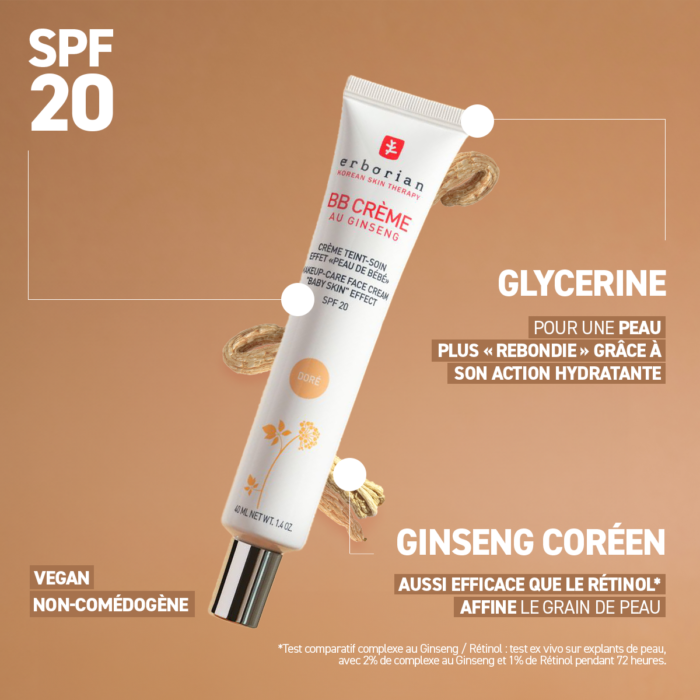 erborian BB Crème au Ginseng – Clair SPF20 – Image 3