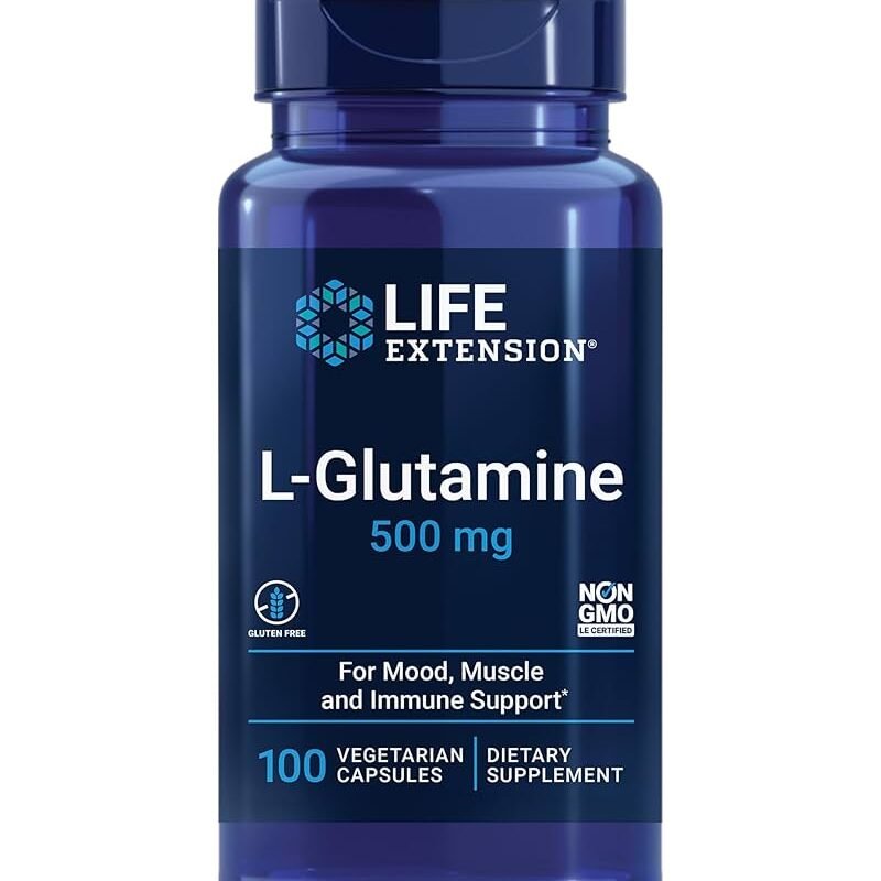 Life Extension L-Glutamine 500mg 100 VEG CAPSULES