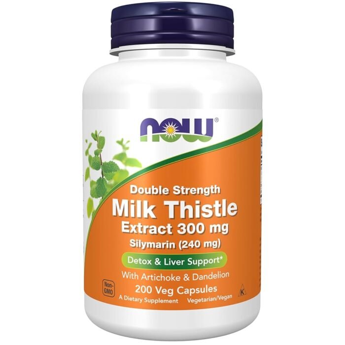 NOW Milk Thistle Extract, Double Strength 300 mg 100Veg Capsules