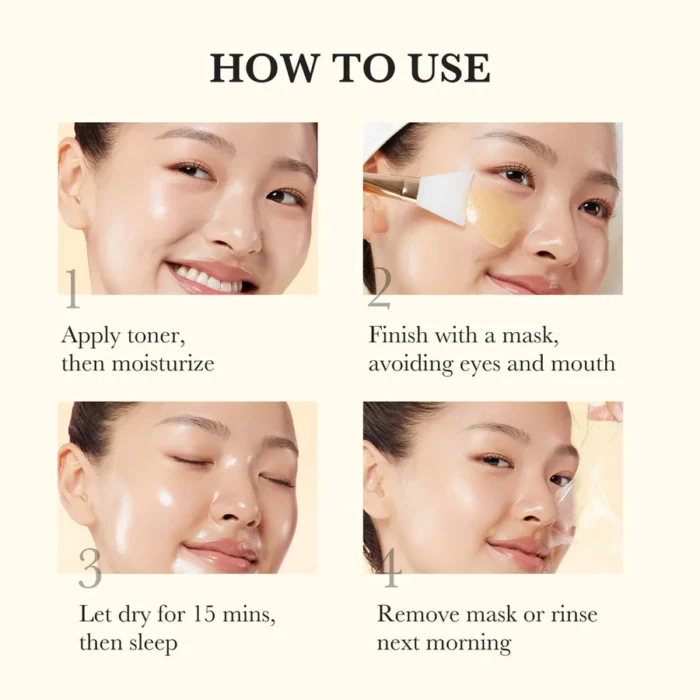 MEDICUBE KOJIC ACID TURMERIC NIGHT WRAPPING MASK 75 ML – Image 3