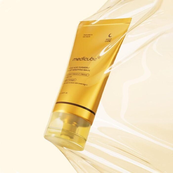 MEDICUBE KOJIC ACID TURMERIC NIGHT WRAPPING MASK 75 ML – Image 5
