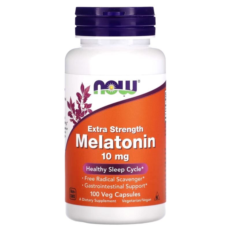 NOW FOODS | MELATONIN 10MG HEALTHY SLEEP CYCLE 100 VEG CAPSULES