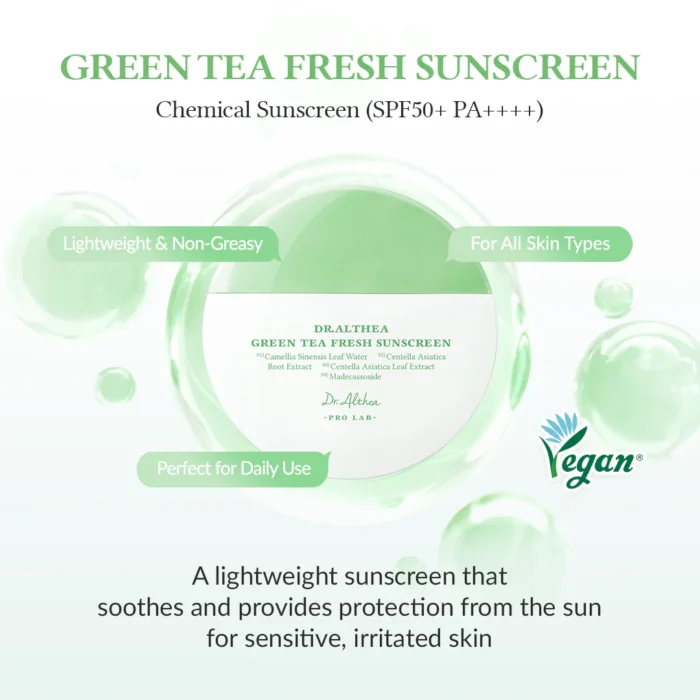 Dr. Althea - Green Tea Fresh Sunscreen SPF50+ PA++++ - 45ml – Image 2