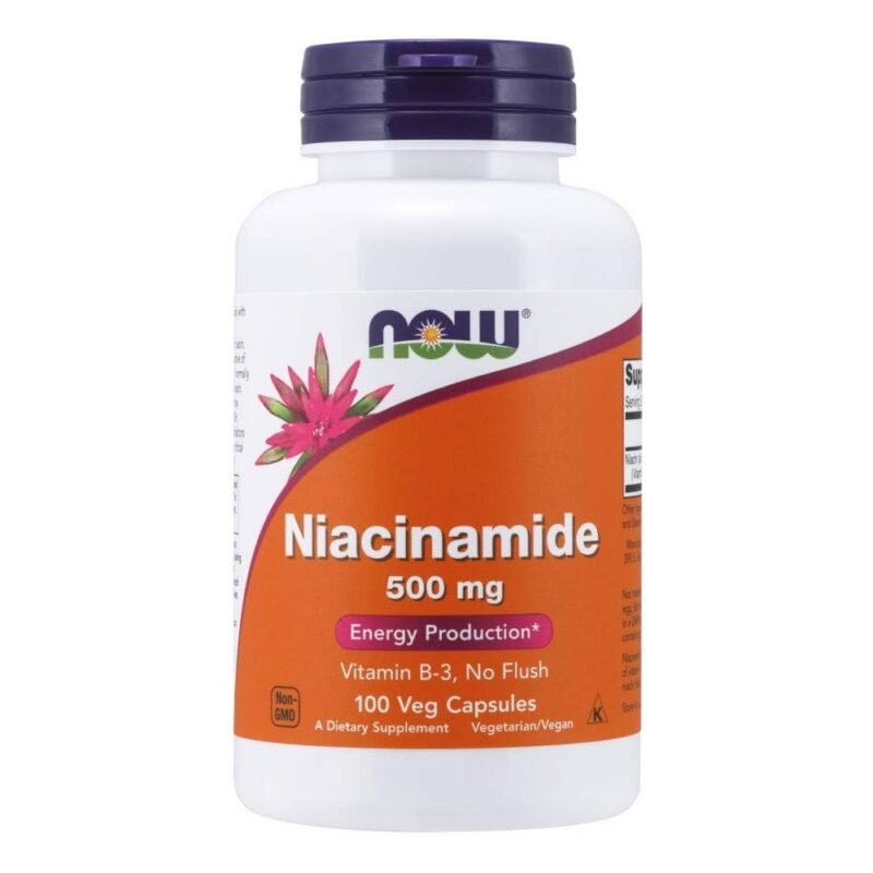 NOW Foods Niacinamide 500 mg, 100veg Capsules