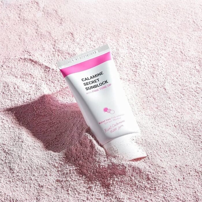 K-Secret Calamine Secret Sunblock With Pink Tone-Up SPF 50+ & PA++++ 50ml – Image 4