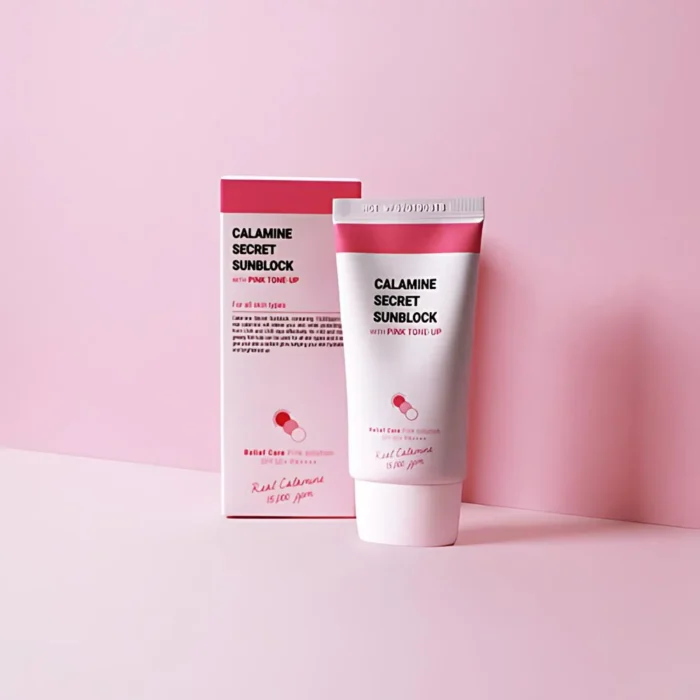K-Secret Calamine Secret Sunblock With Pink Tone-Up SPF 50+ & PA++++ 50ml – Image 6