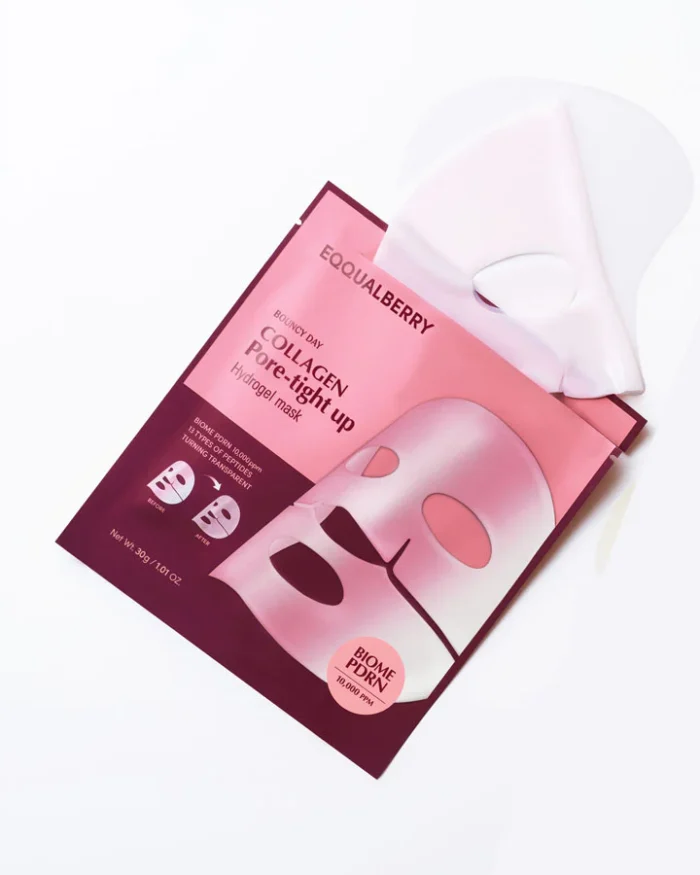 EQQUALBERRY Collagen Pore-Tight Up Hydrogel Mask 30G – Image 4