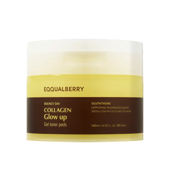 Eqqualberry Collagen Glow Up Gel Toner Pads 140ml