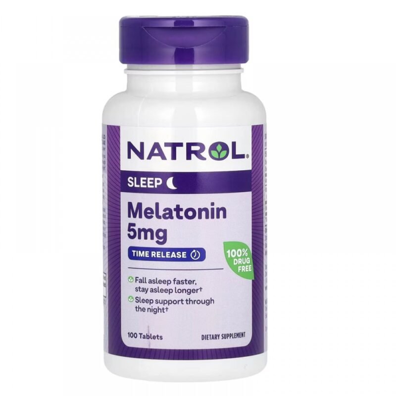 Natrol Melatonin, Time Release, Extra Strength, 5 mg, 100 Tablets