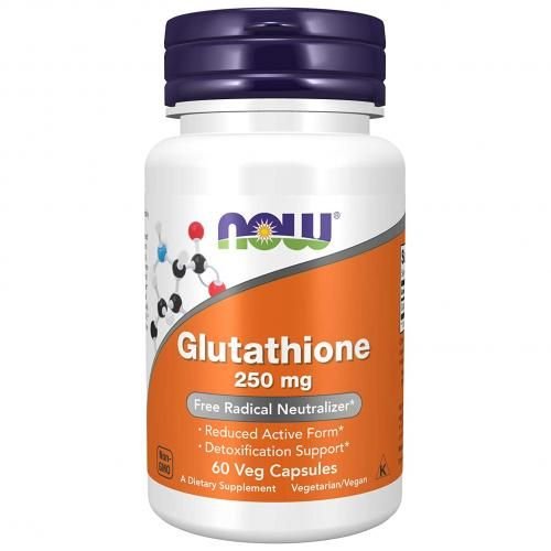 NOW FOODS  GLUTATHIONE 250 MG 60 veg capsules Free Radical Neutralizer