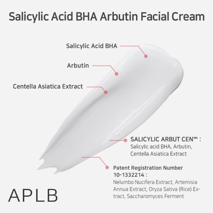 APLB Salicylic Acid BHA Arbutin Facial Cream 55ml – Image 3
