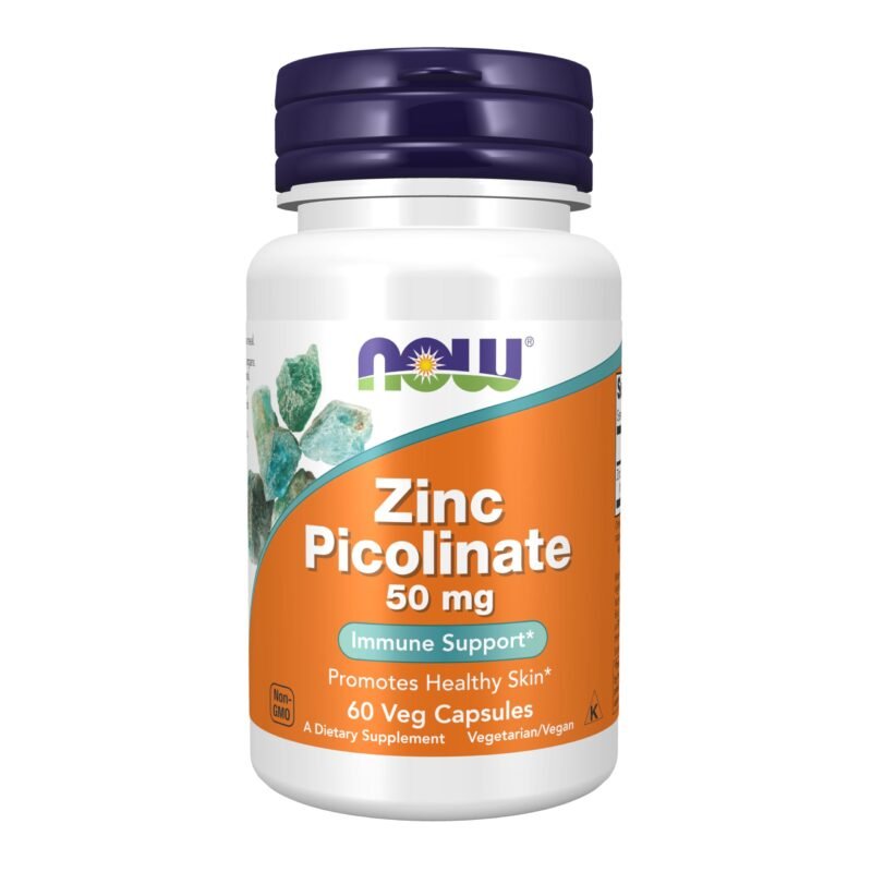 Now Foods ZINC PICOLINATE, 50mg, 60 Veg Capsules