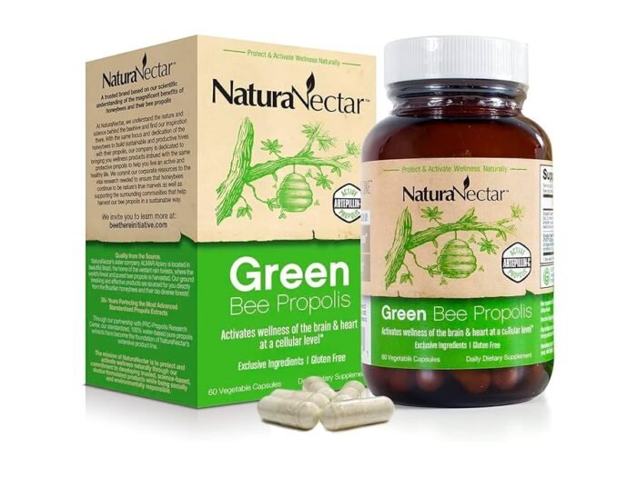 NaturaNectar Green Bee Propolis Vegetable 60 Capsule
