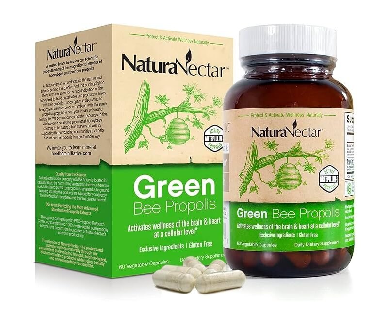 NaturaNectar Green Bee Propolis Vegetable 60 Capsule