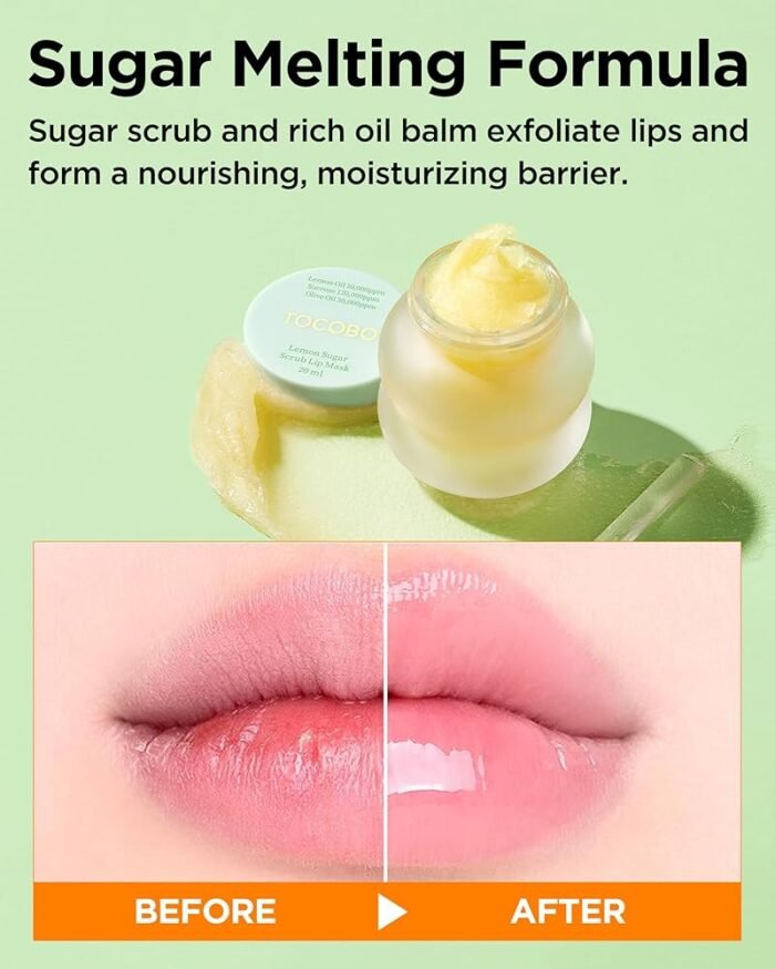 TOCOBO Lemon Sugar Lip Mask 20ml – Image 3