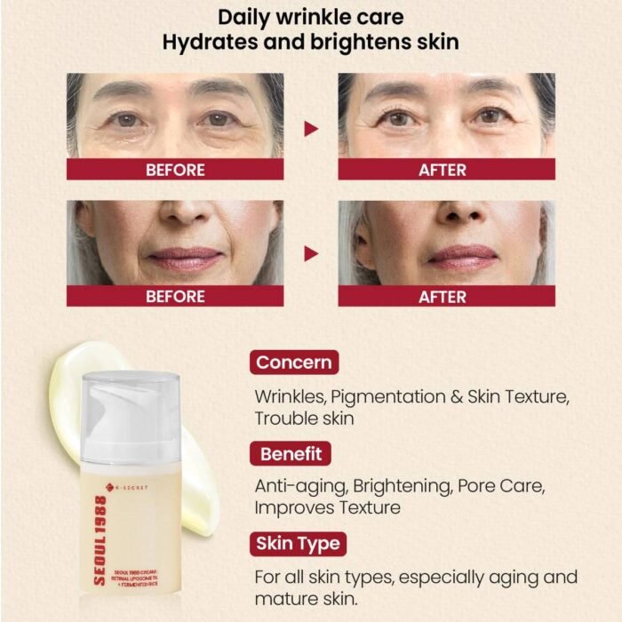 Seoul 1988 Cream : Retinal Liposome 1% + Fermented Rice – Image 5
