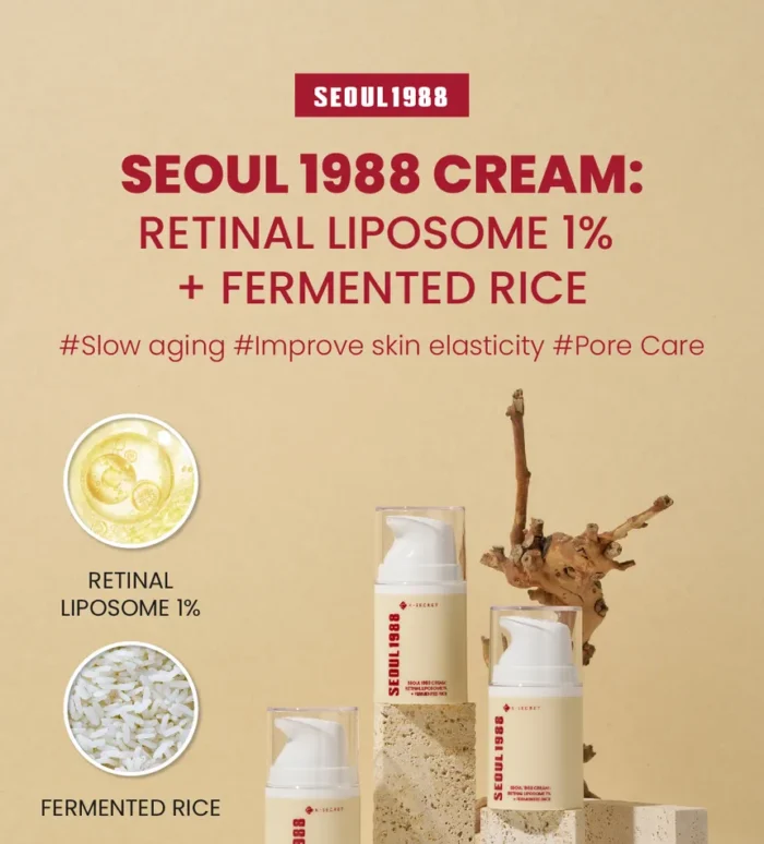 Seoul 1988 Cream : Retinal Liposome 1% + Fermented Rice – Image 3