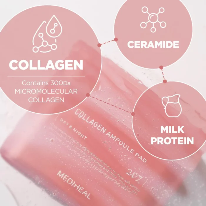 Mediheal Collagen Ampoule Pad 100 Pads – Image 4