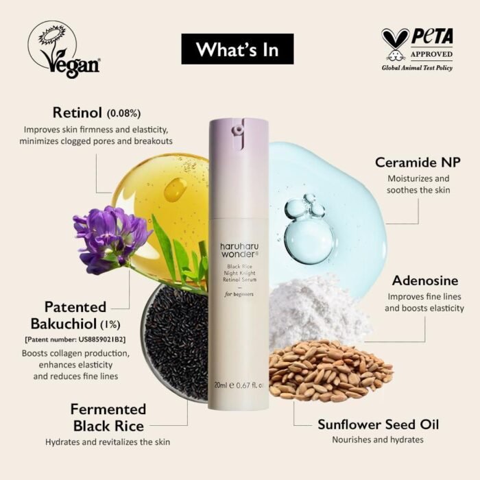 Haruharu WONDER Black Rice Night Knight Retinol Serum 20ml – Image 3