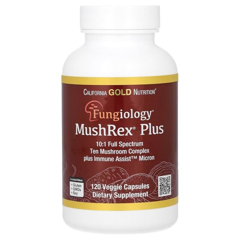 California Gold Nutrition Fungiology, MushRex Plus, 120 veggie capsules