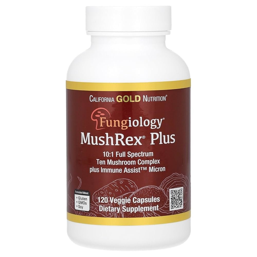 California Gold Nutrition Fungiology, MushRex Plus, 120 veggie capsules