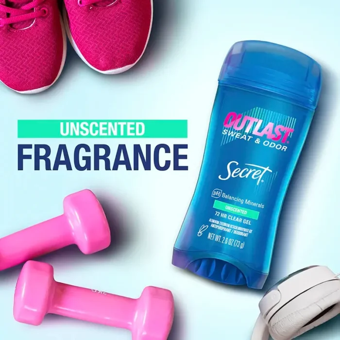 Secret Outlast Clear Gel Deodorant 73g UNSCENTED – Image 2
