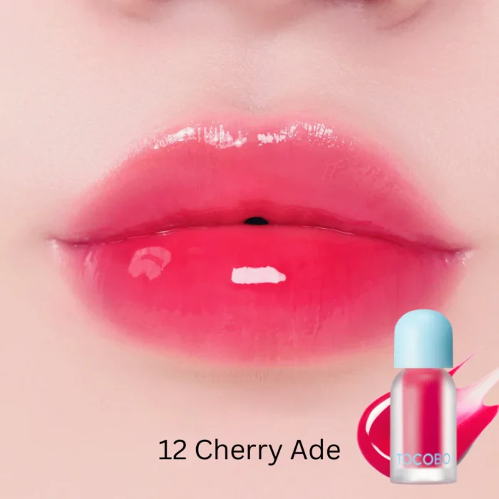 TOCOBO JUICY BERRY PLUMPING LIP OIL 12 CHERRY ADE – Image 3