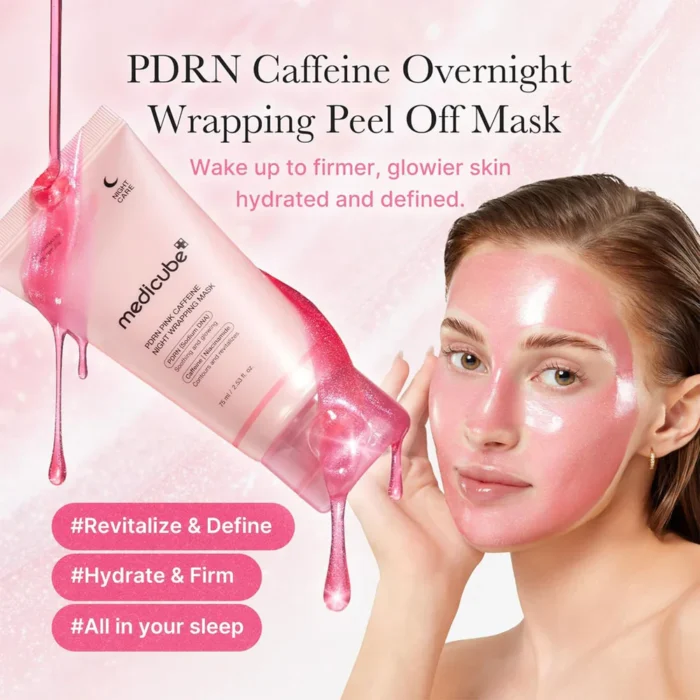 Medicube PDRN Pink Caffeine Night Wrapping Mask 75ml – Image 2