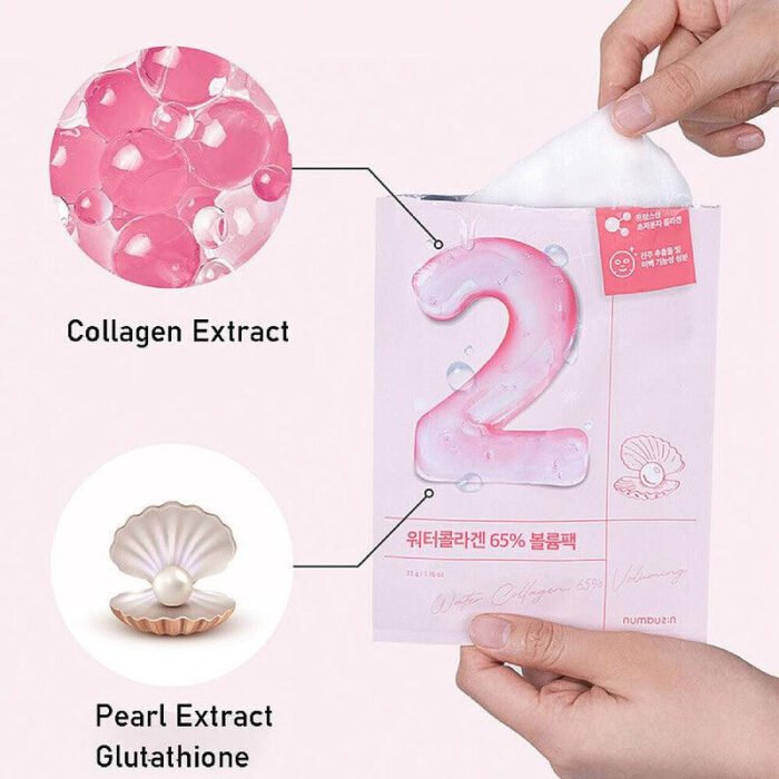 Numbuzin No.2 Water Collagen 65% Voluming Sheet Mask – Image 3