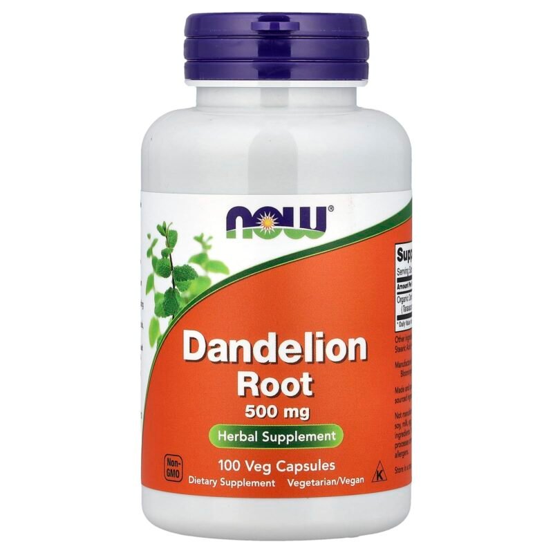 Now Foods Dandelion Root 500 mg 100 veg capsules