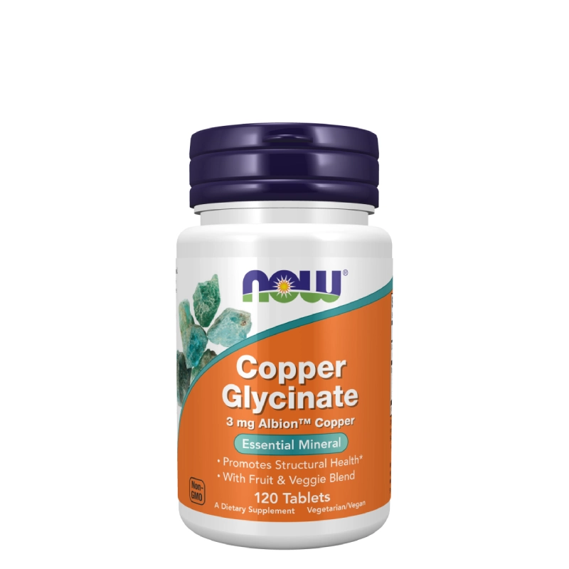 NOW Foods Copper Glycinate 3 mg 120 Tablets