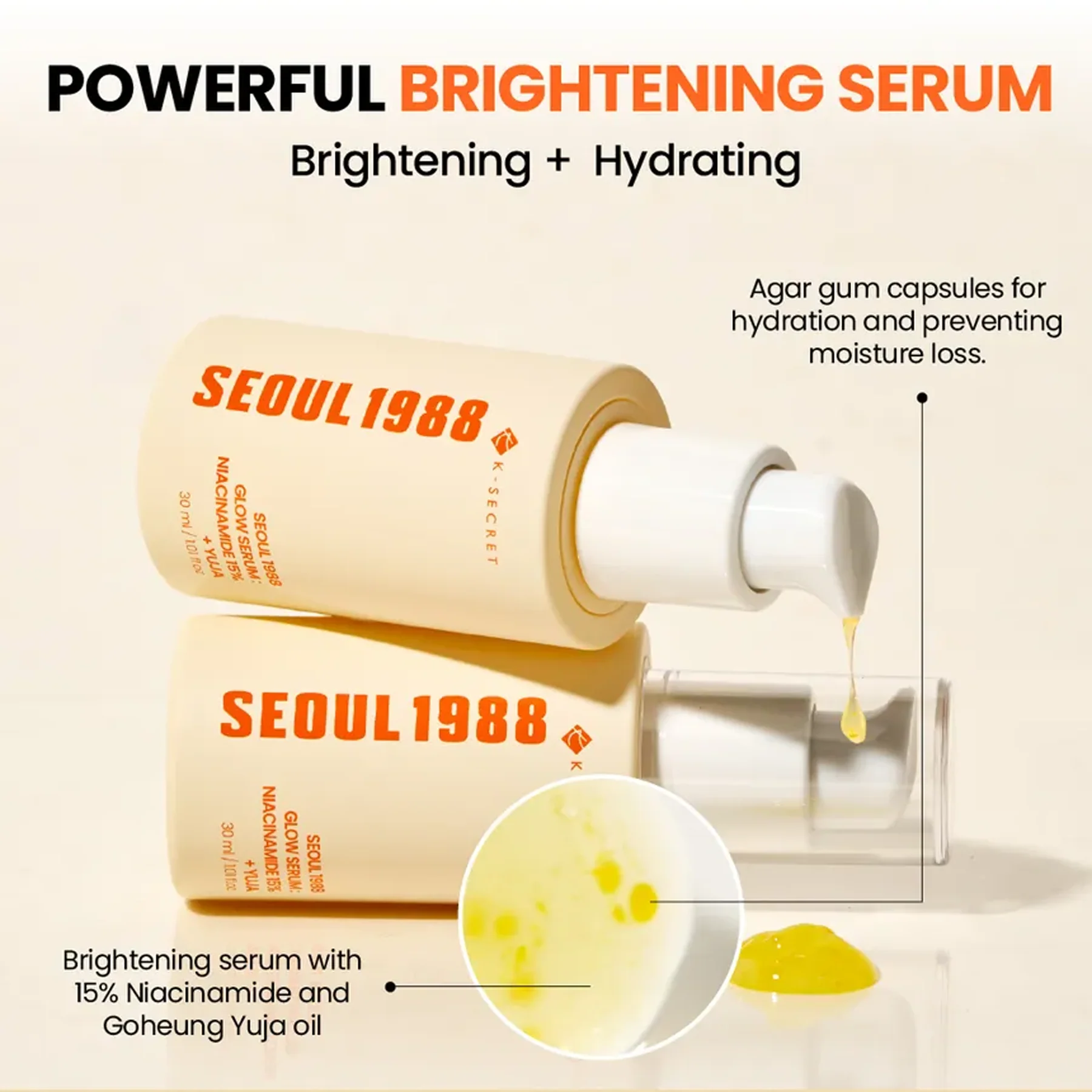 SEOUL 1988 Glow Serum : Niacinamide 15% + Yuja 30ml – Image 3