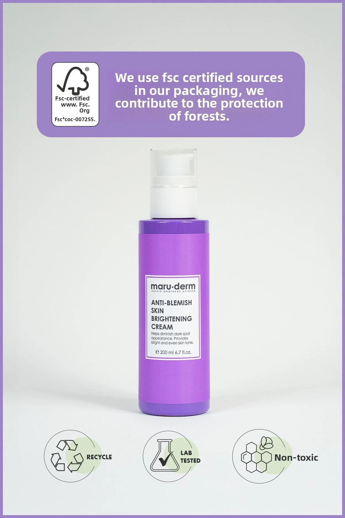 Maruderm Anti-Blemish Skin Brightening Cream 200 ML – Image 2