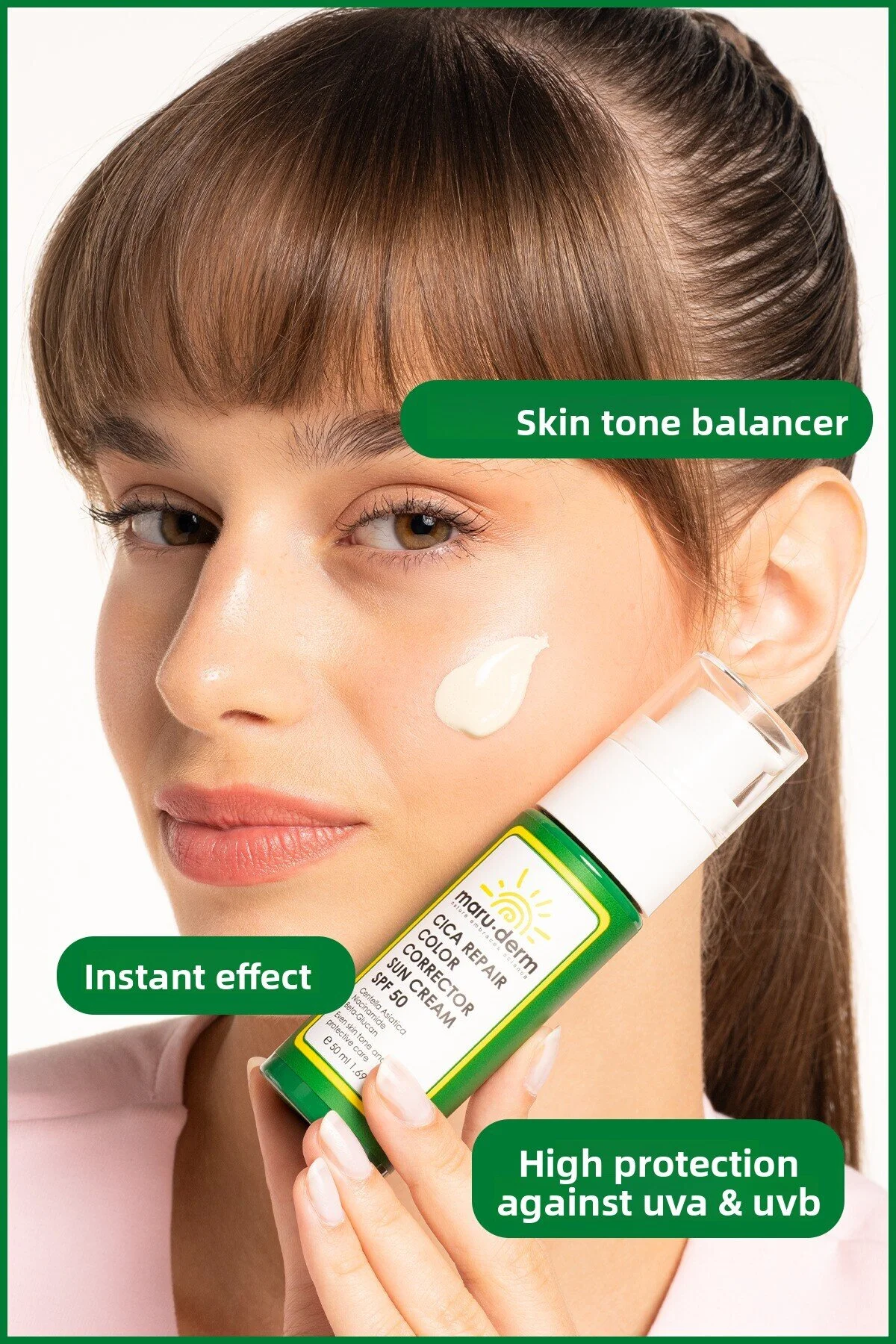 Maruderm SPF 50 Cica Repair Color Corrector Sun Cream 50 ML – Image 2