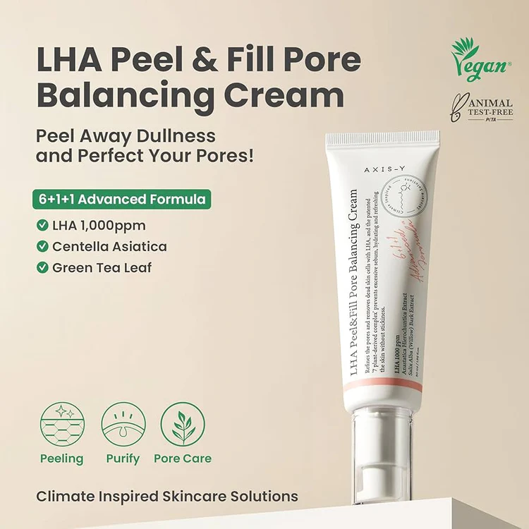 Axis-Y LHA Peel & Fill Pore Balancing Cream 50ml – Image 4