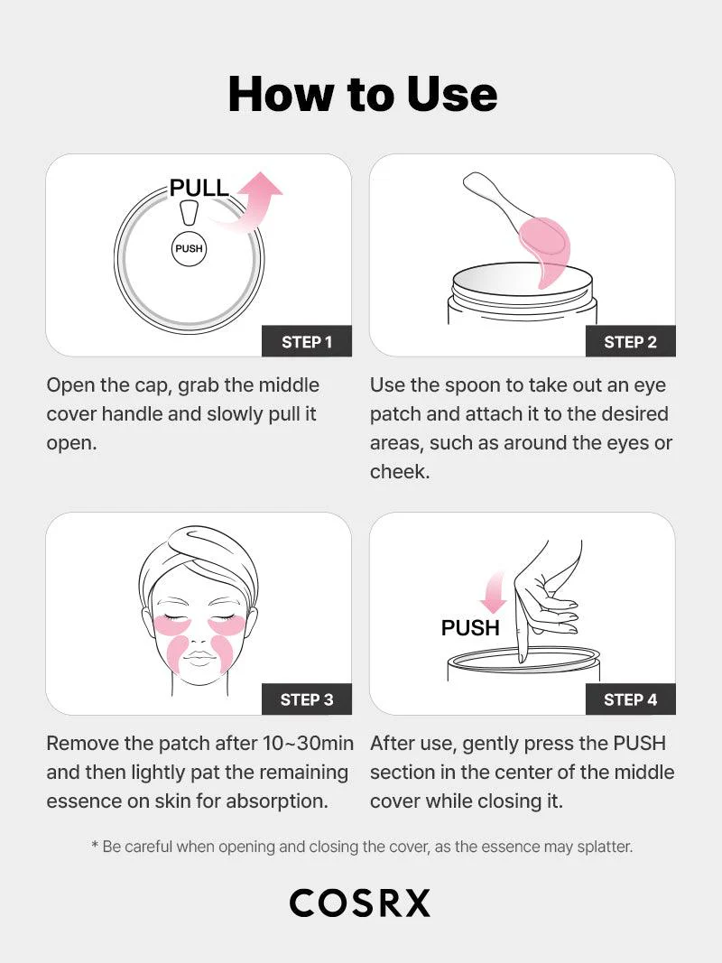 COSRX THE PEPTIDE COLLAGEN HYDROGEL EYE PATCH 60 PATCHES 85g – Image 3