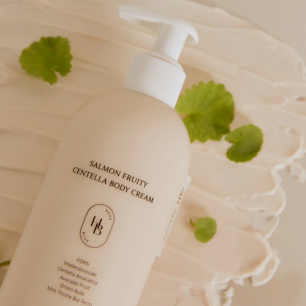 HEVEBLUE Salmon Fruity Centella Body Cream 300ml – Image 3