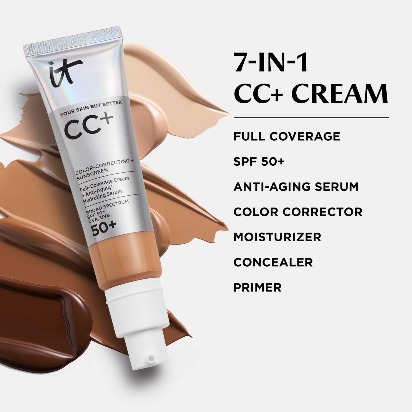 IT COSMETICS CC+™ Cream SPF 50+ CC Crème Correctrice - Medium Cool (C) – Image 3