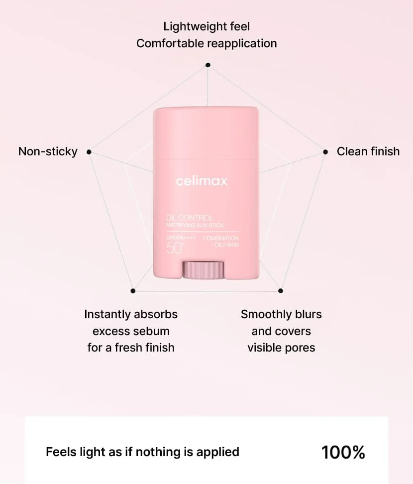 Celimax Oil Control Mattifying Sun Stick 19G – Image 6
