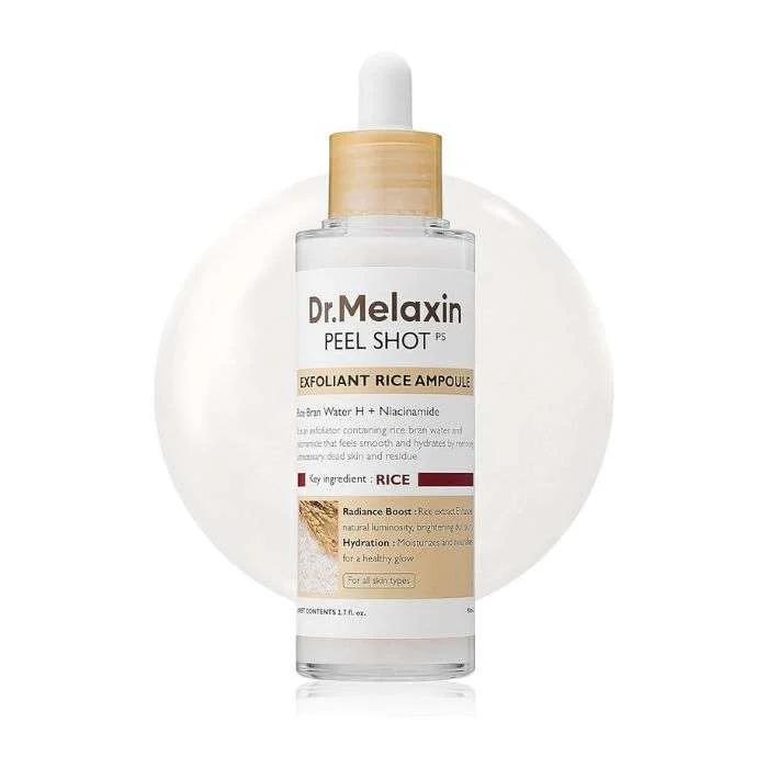 DR.MELAXIN PEEL SHOT EXFOLIATING WHITE RICE AMPOULE 80 ML