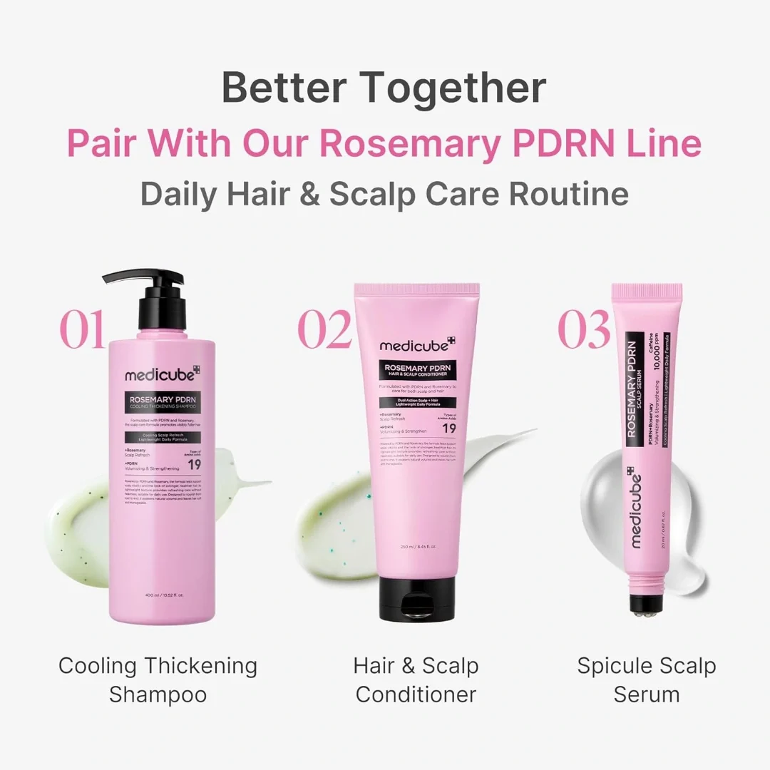 Medicube Rosemary PDRN Cooling Thickening Shampoo 400ml – Image 3