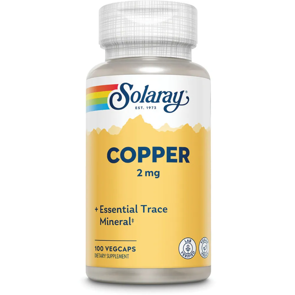Solaray Copper 2 mg 100 Veg Caps