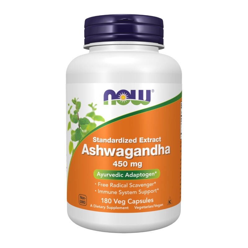 NOW foods Ashwagandha 450 mg 180 Veg Capsules