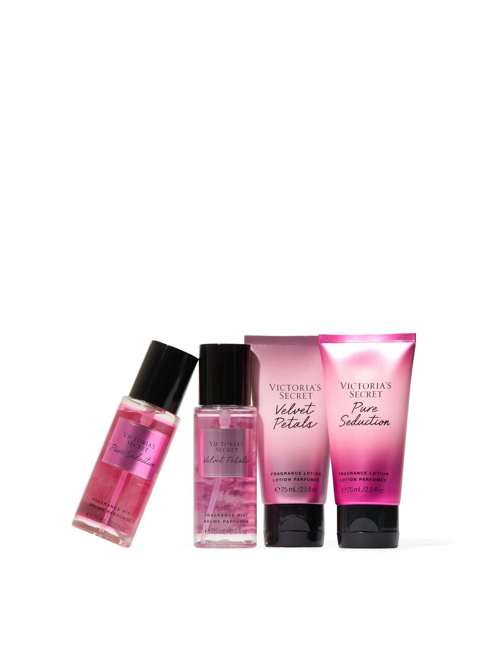 Victoria's Secret Pure Seduction & Velvet Petals The Best of Mist and Lotion Gift Set