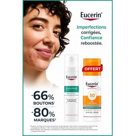 EUCERIN PACK DERMOPURE TRIPLE EFFECT SÉRUM 40ML & ÉCRAN OIL CONTROL 50ML